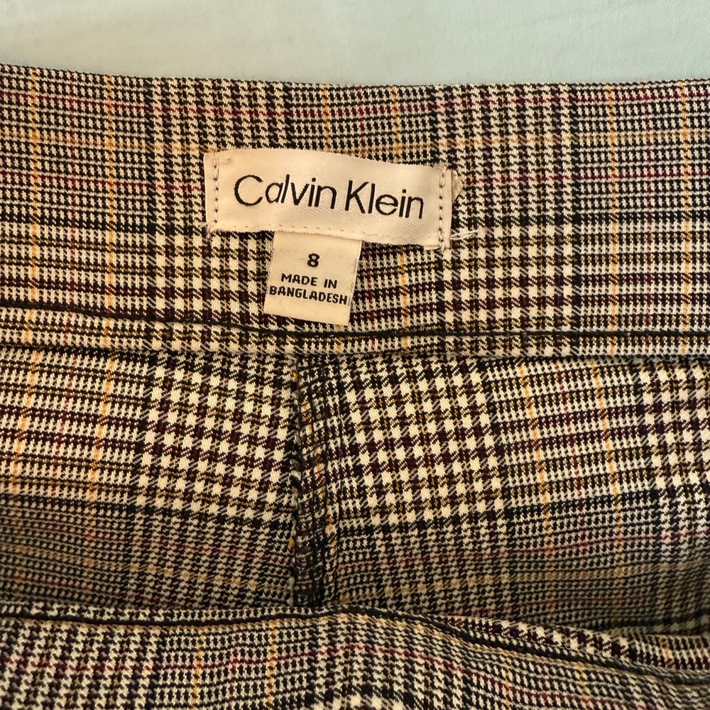 Calvin Klein Houndstooth Plaid Business Pants